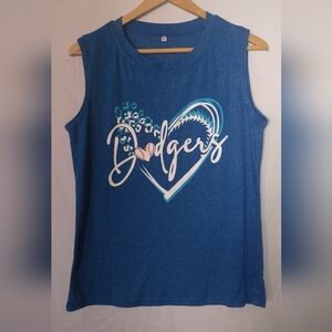 LA Dodgers Baseball Sleeveless Tank Top Size Medium